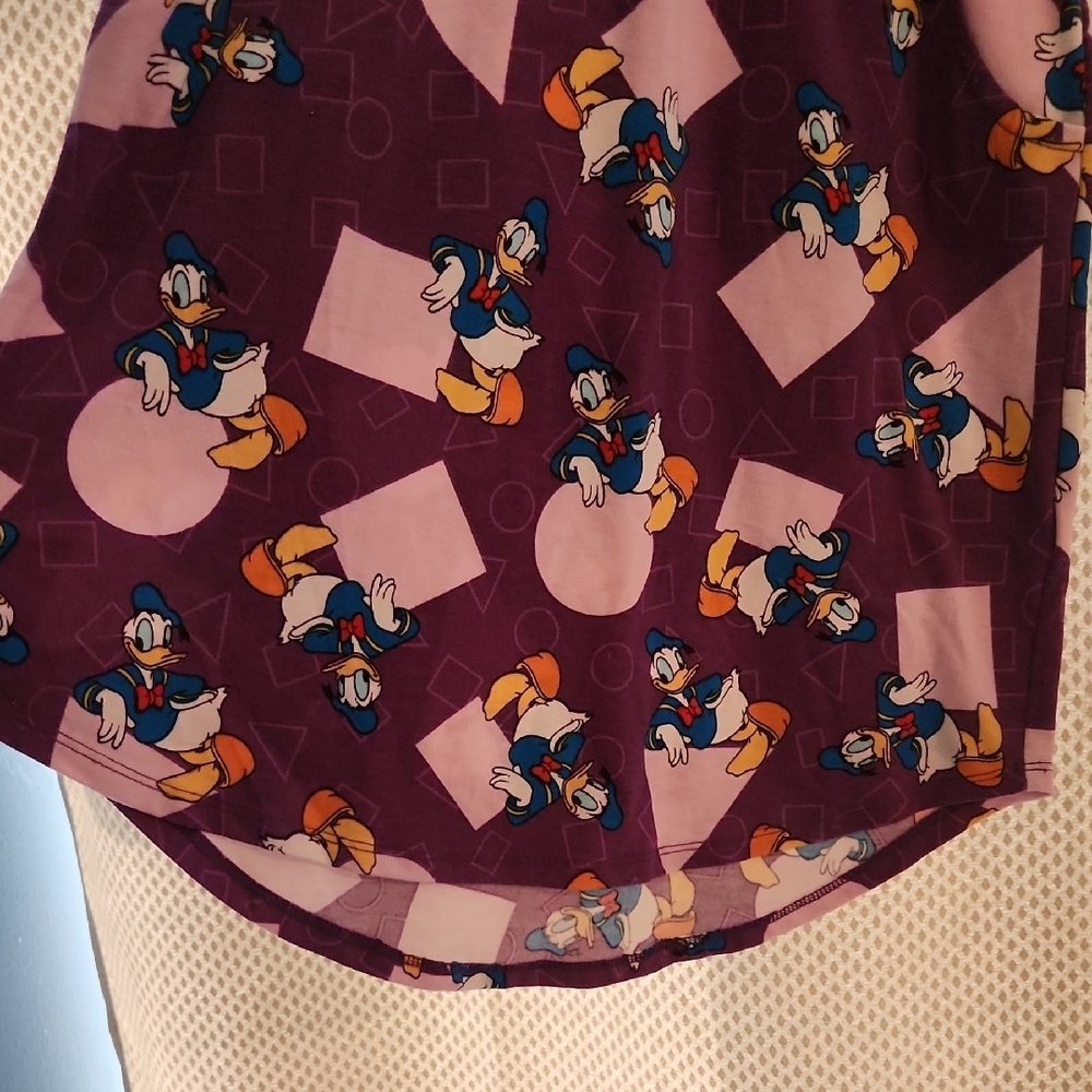 Girls LuLaRoe Purple Donald Print Dress - Picture 5 of 7